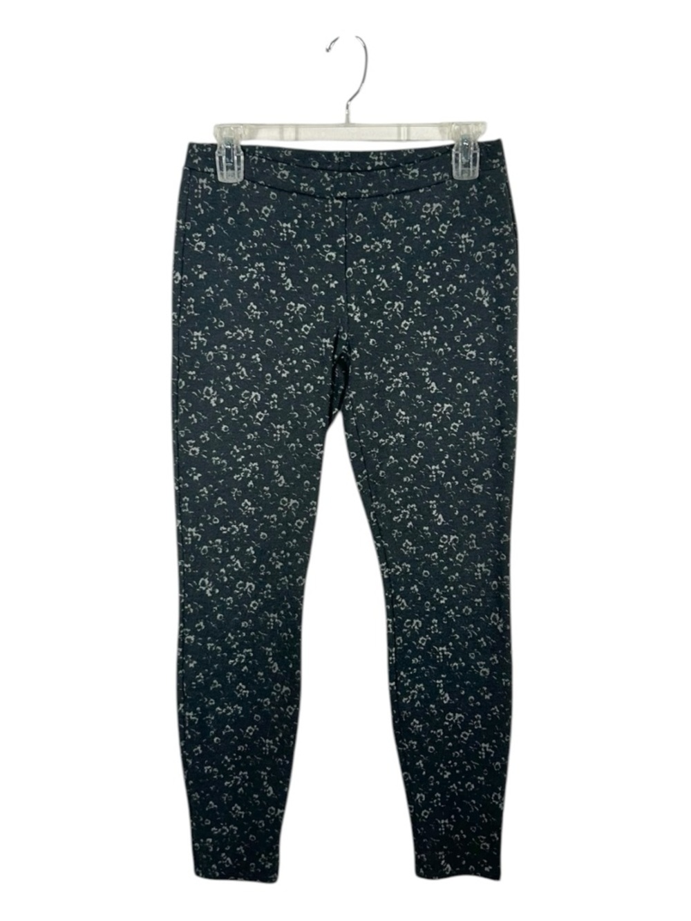 Joie Keena Black Gray Floral Pull-On Stretch‎ Legging Pants Size Small